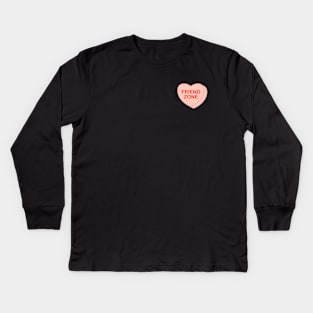 Conversation Heart: Friend Zone Kids Long Sleeve T-Shirt